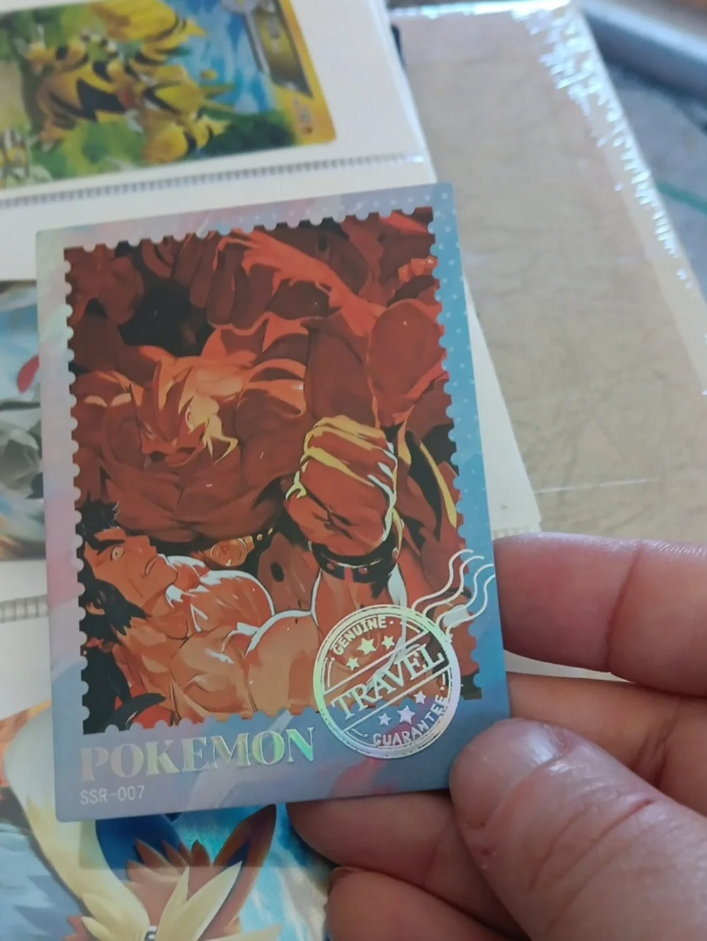 Pokemon Red and Gold Fighting Character Trading Card